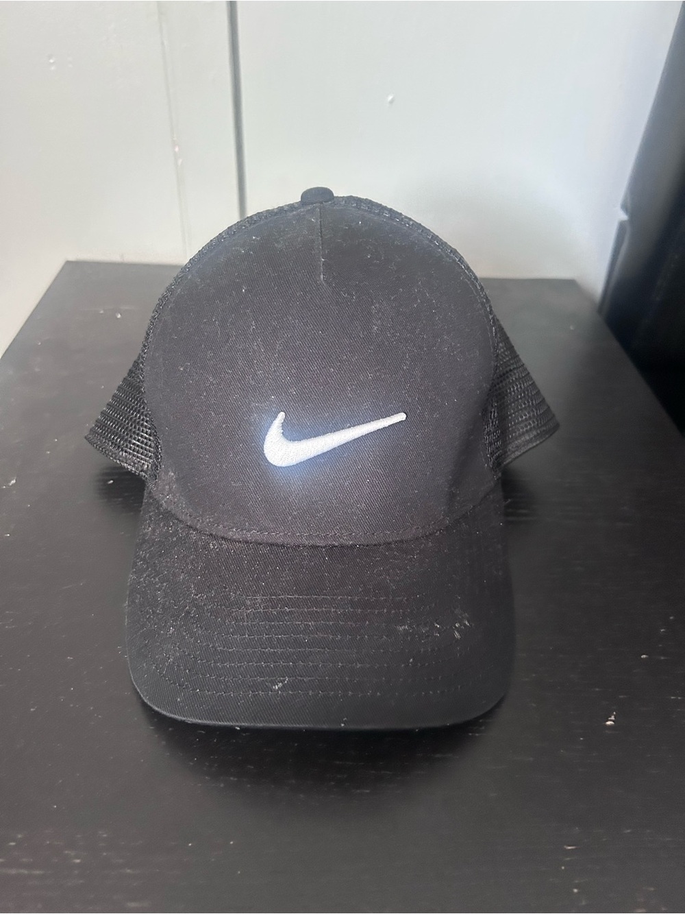 Nike Black Swoosh Trucker Cap